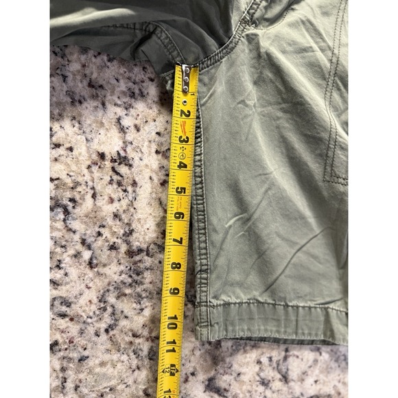 Aeropostale Vintage Y2K Skater Baggy Cargo Shorts Green 33 Grunge Jorts - Picture 3 of 5